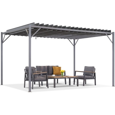 Garden Point terasová pergola Tasos 3x4 m s moskytiérou Antracitová