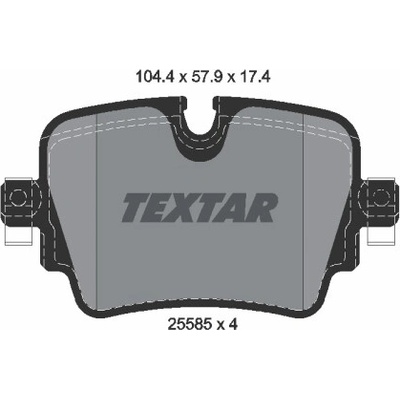 Sada brzdových platničiek, vždy 4 kusy v sade TEXTAR 2558501