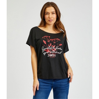 Sam 73 Черна дамска тениска с щампа SAM73 Circinus Sam 73 | Cheren | ЖЕНИ | M