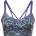 Reebok Women's Lux Speckle Modern Safari Strappy Medium Impact Sports Bra - Forgrn
