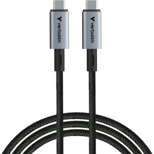 Verbatim Кабел Verbatim Sync & Charge USB4 (31847), от USB-C(м) към USB-C(м), 1.2m, 240W, черен (VERBATIM-31847)