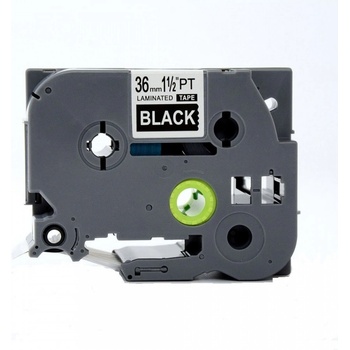 Pro Brother Съвместима лента с Brother TZ-365 / TZe-365, 36mm x 8m, бял печат / черен фон (TZe365)