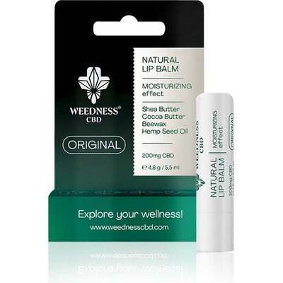 weednesscbd Натурален балсам за устни с овлажняващ ефект и 4% cbd