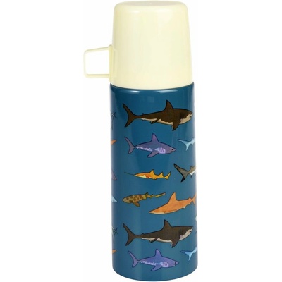 Rex London Modrá detská termoska 350 ml Sharks