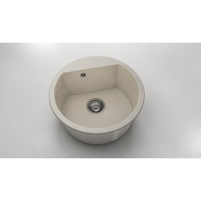 FAT Кръгла мивка Vanguard 223, Polymer marble, 03 Жасмин , с включен сифон