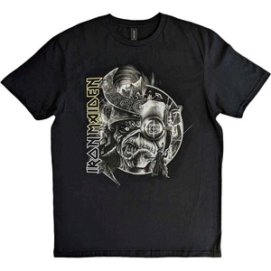 Iron Maiden The Future Past Tour '23 Greyscale Тениска с къс ръкав Black S (IMTEE170MB01)