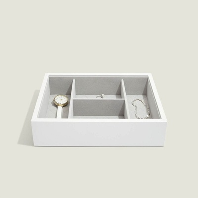 Stackers box na šperky Orchid White Leather Watch Accessories Layer bílá