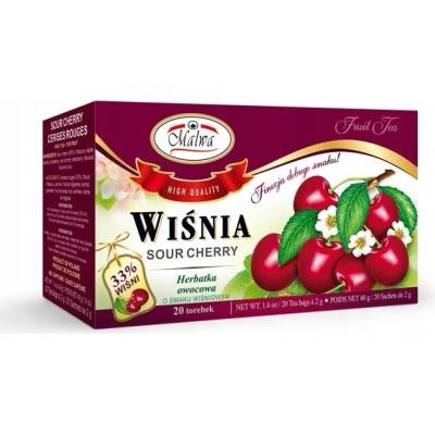 Malwa Višňa ovocný čaj expresný 20 vrecúšok