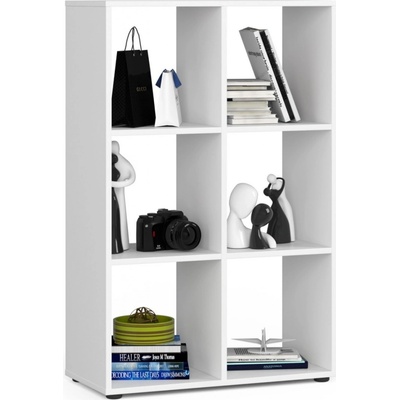 Ak furniture Knižnica QUAD2 biela