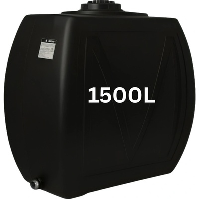MAVIL Резервоар за питейна вода MAVIL, паралелепипеден Classic Narrow 1500 л (черен) (9-1500)