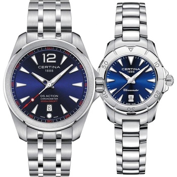 Certina Комплект часовници за двойки Certina DS Action C032.851. 11.047. 00-C032.951. 11.041. 00 (C032.851.11.047.00-C032.951.11.041.00)