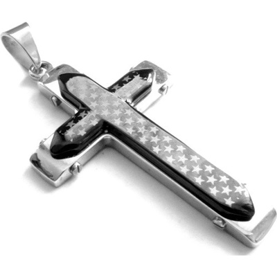 Steel Jewelry Přívěsek kříž z chirurgické oceli PR010616