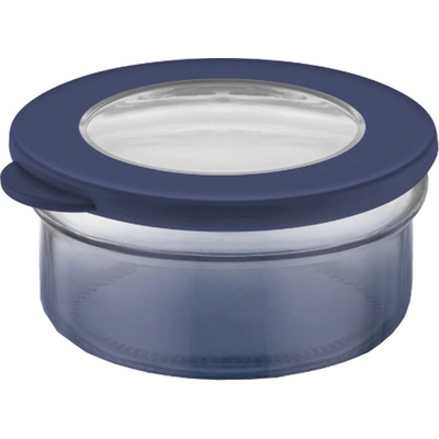 Lux Plastic Sklenená dóza okrúhla INDIGO 12 x 6 cm 0,415 l