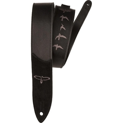 PRS Premium Leather Strap Black Birds