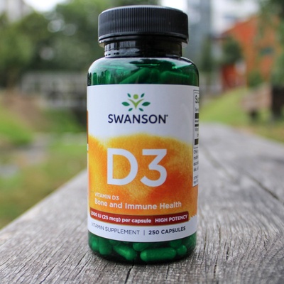 Swanson Vitamín D3 1000 iu Cholekalciferol 250 kapsúl