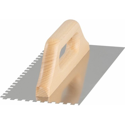 Hladítko Strend Pro Premium, s drev. rúčkou, 270x130 mm, 0,7 mm, e06mm, rovné, nerez