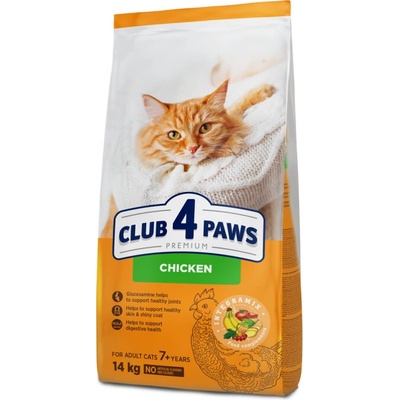 CLUB 4 PAWS Premium pre staršie mačky od 7 rokov 14 kg