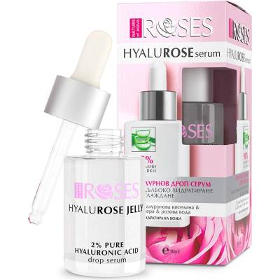 Nature of Agiva Roses Хидратиращ и изглаждащ серум за лице, 30 ml