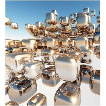 DIMEX ART s. r. o Флизелинов фототапет сребърни кубчета 225 x 250 см