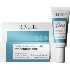 Revuele Double Hyaluron + B5 Eye Contour Care, хидратиращ околоочен крем-гел против бръчки и торбички, 25 ml
