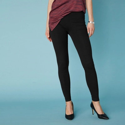 Blancheporte Súprava 2 legín s pružným pásom karamelová/čierna