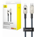 Baseus Изключително здрав USB-C към Lightning кабел за Apple устройства с Lightning порт (200 см) - Baseus Aramid Fiber Braiding USB-C to Lightning Cable PD 20W (P10355803221-01) (син) (P10355803221-01)
