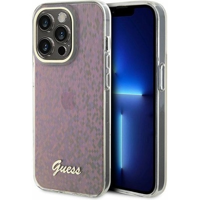 GUESS Кейс Guess GUHCP15XHDECMP за iPhone 15 Pro Max 6.7", розов / розов, твърд, IML Faceted Mirror Disco Iridescent (3666339172626)