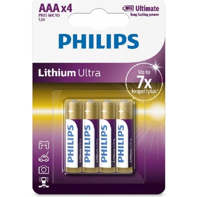 PHILIPS Lithium Ultra AAA 4ks Phil-FR03LB4A/10
