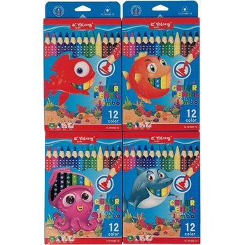 Цветни моливи 12 цв. джъмбо yl191092-12