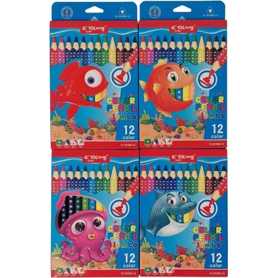 Цветни моливи 12 цв. джъмбо yl191092-12