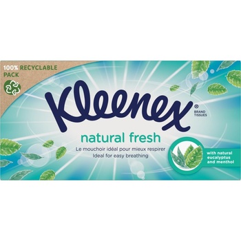 Kleenex Natural Fresh Box хартиени кърпички 64 бр