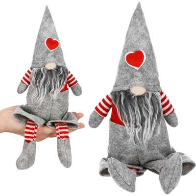 SPRINGOS GNOME Vianočný škriatok 13x 37 cm Dlhé nohy Dievča Srdce