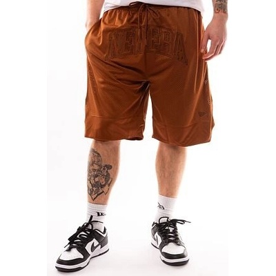 New Era Arch Logo Mesh shorts Caramel Brown Caramel Brown