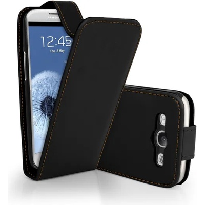 Samsung I9300 Galaxy S III Flip Калъф Черен + Протектор