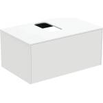 Ideal Standard Atelier Conca матово бял стенен шкаф с 1 чекмедже и плот с централен изрез 80 см (T3929Y1)