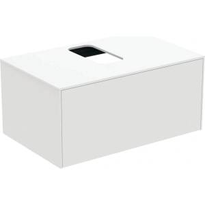 Ideal Standard Atelier Conca матово бял стенен шкаф с 1 чекмедже и плот с централен изрез 80 см (T3929Y1)