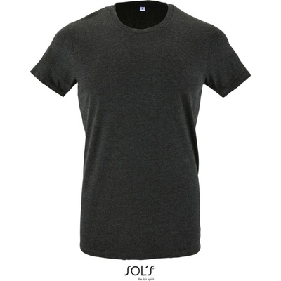 Sol's Collection tričko Regent krátký rukáv pánské COT-250553r6400 Melír charcoal