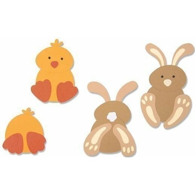 Vyřezávací šablona Bigz - Zajíček a kuřátko – Zboží Mobilmania