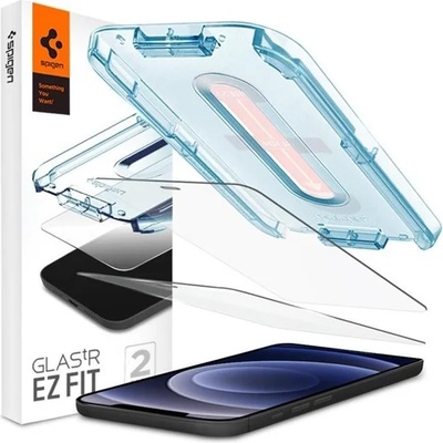 Spigen iPhone 12 Pro SPIGEN EZ FIT екранен протектор стъкло 2бр 2.5D, 9H + рамка, TRANSFER AGL01801 (AGL01801)