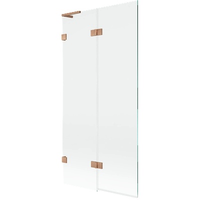 Mexen Lunar L ляв двукрилен параван за баня 90 x 150 cm, прозрачен, матирана мед - 897L-090-100-65-00-L (897L-090-100-65-00-L)