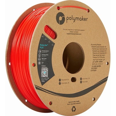 Polymaker PolyLite PLA Red - 1, 75 mm / 3000 g (PA02066)
