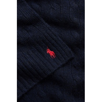 Ralph Lauren Вълнен шал Polo Ralph Lauren в тъмносиньо с изчистен дизайн 455956296 (455956296)