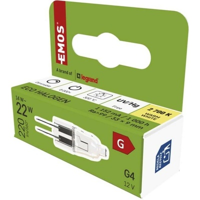 Emos Halogenová žárovka JC 14W G4 teplá bílá 1528001402 – Hledejceny.cz