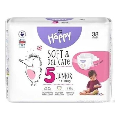 TORUNSKE ZAKLADY Happy Soft&Delicate 5 11-18 kg 38 ks