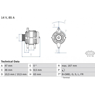 Alternátor BOSCH 0 986 080 480