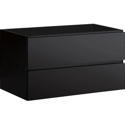 CERANO - Kúpeľňová skrinka pod umývadlo Carole - čierna matná - 99x48x45 cm