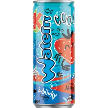 Kubík Waterrr Jahoda plech 250 ml