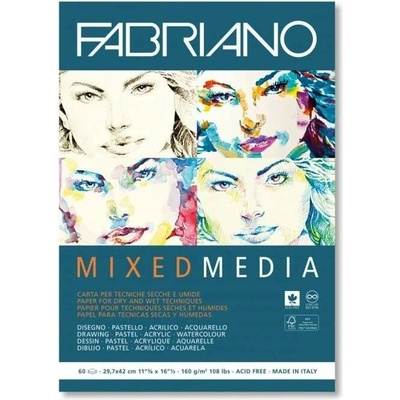 Fabriano Skicár A3 mix media lepená väzba 160g/m2 60 listov