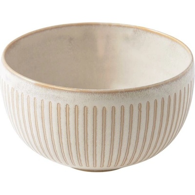 MIJ Jídelní miska RIDGED ALABASTER keramika béžová 15 cm 700 ml