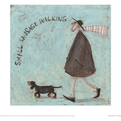 Umelecká tlač Sam Toft - Small Sausage Walking, 40 × 40 cm